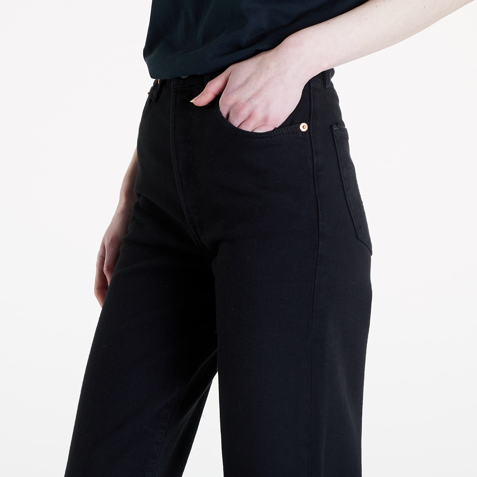 Spijkerbroeken Levi's® Ribcage Straight Ankle Jeans Black