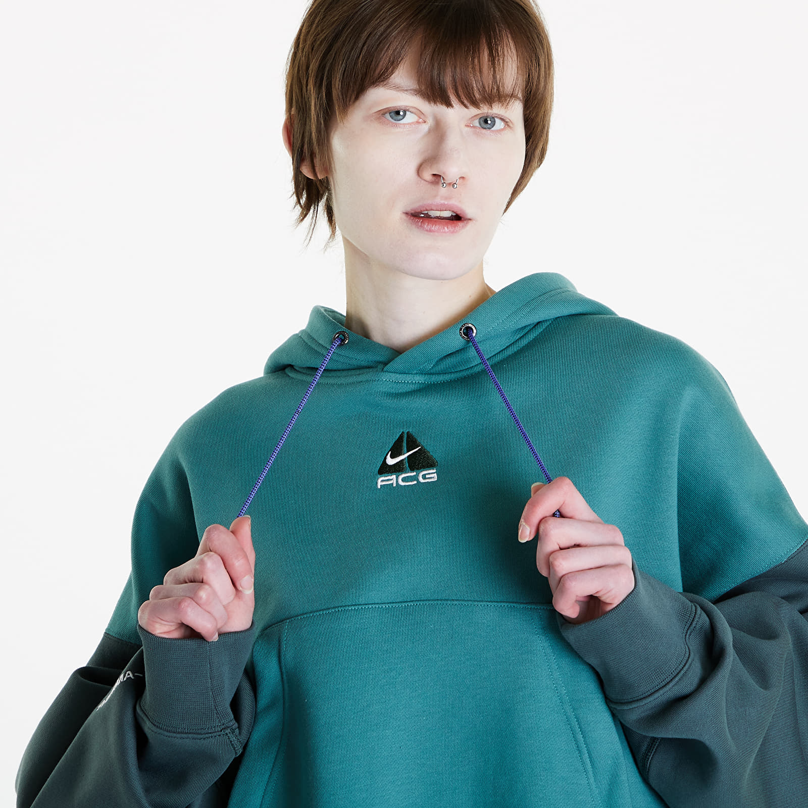 Hanorace Nike ACG Therma-FIT Women's "Tuff Knit" Fleece Hoodie Bicoastal/ Vintage Green/ Summit White