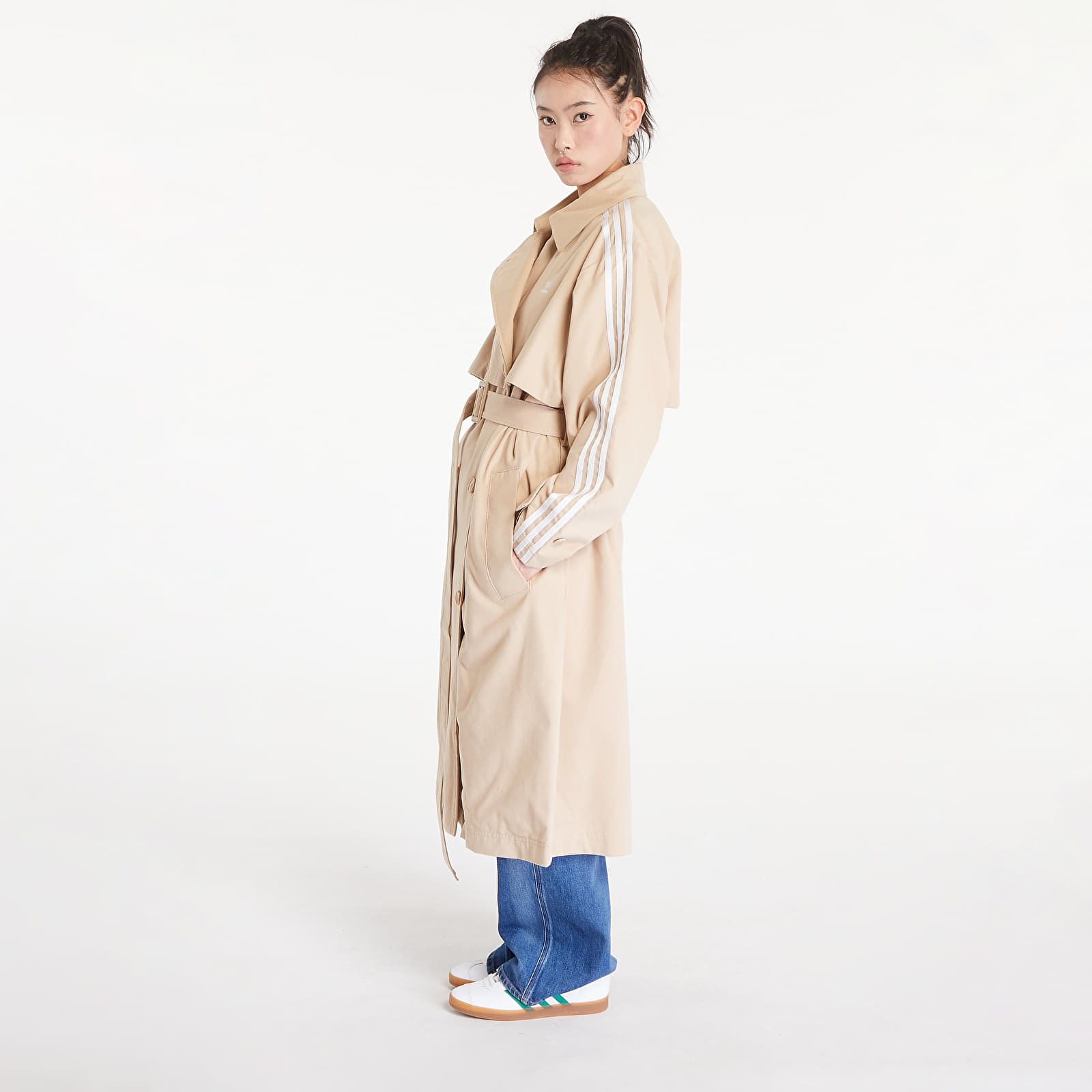 Women s jackets coats adidas Trench Coat Twill Magic Beige Footshop
