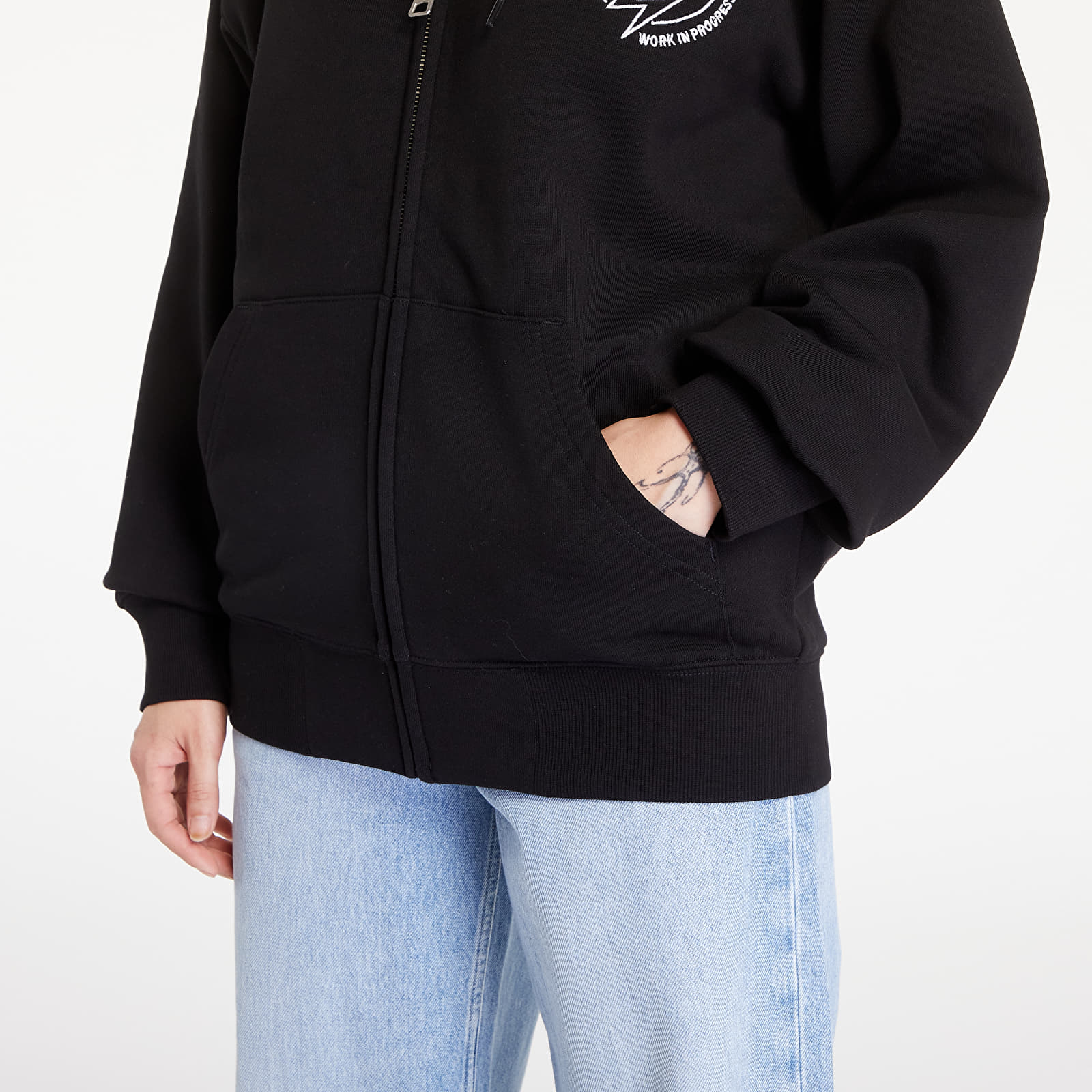 Mikiny Carhartt WIP Hooded Ablaze Jacket UNISEX Black/ Wax