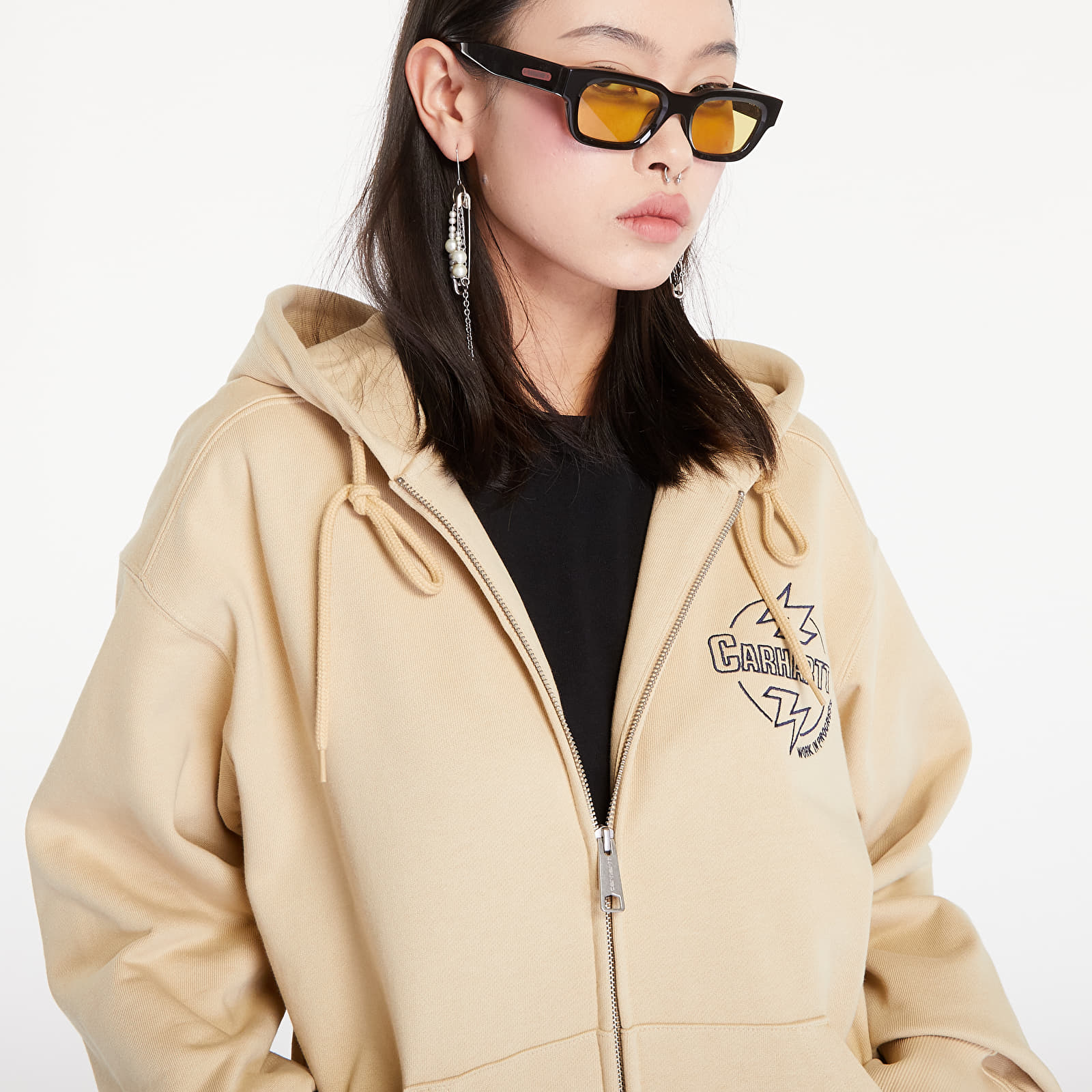 Kapucnis pulóverek és pulcsik Carhartt WIP Ablaze Hoodie UNISEX Cornsilk/ Air Force Blue