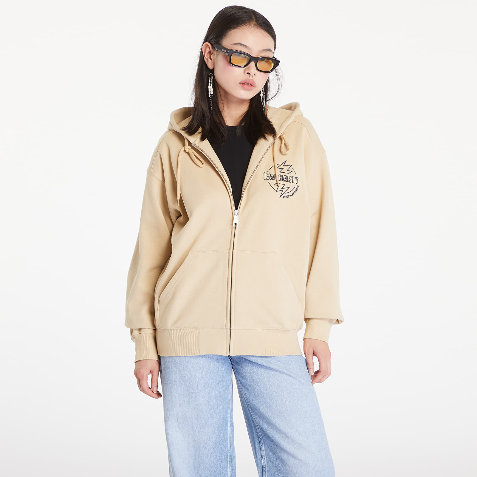 Kapucnis pulóverek és pulcsik Carhartt WIP Ablaze Hoodie UNISEX Cornsilk/ Air Force Blue