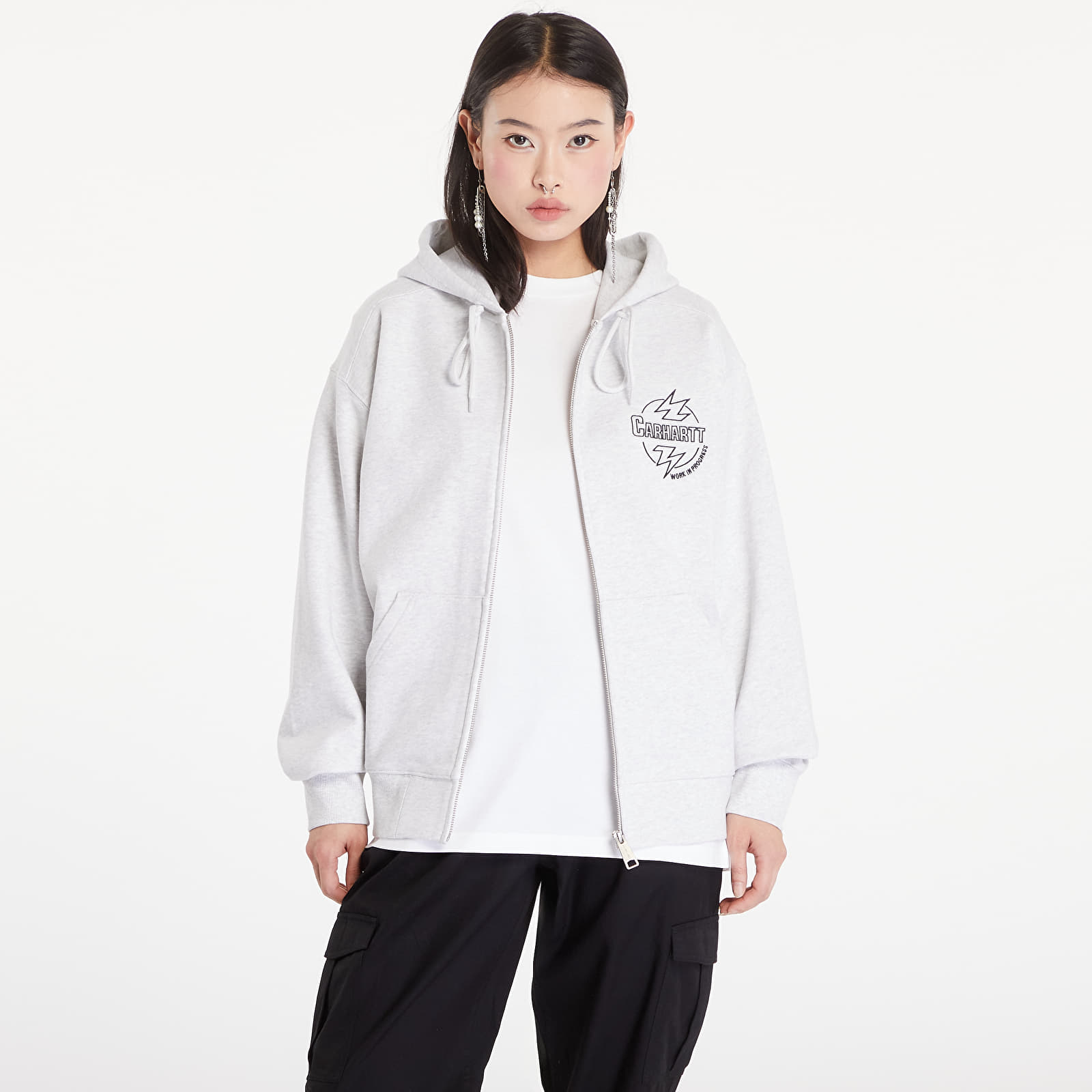 Hanorace Carhartt WIP Ablaze Hoodie UNISEX Ash Heather/ Black