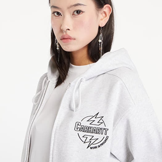 Hoodies and sweatshirts Carhartt WIP Ablaze Hoodie UNISEX Ash Heather Black Footshop