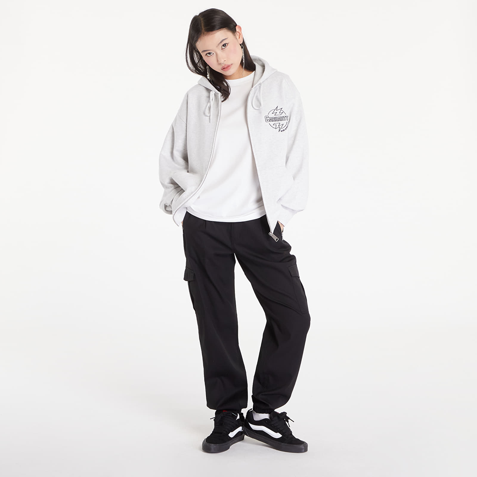Hanorace Carhartt WIP Ablaze Hoodie UNISEX Ash Heather/ Black
