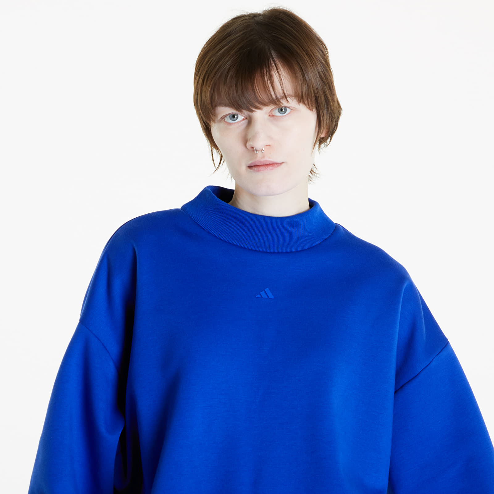 Hoodies and sweatshirts  adidas One Fleece Basketball Crewneck Sweatshirt UNISEX Lucid Blue