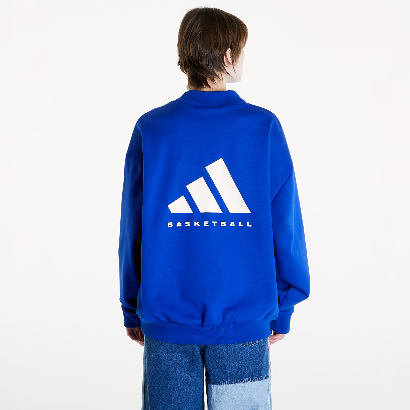 Hoodies and sweatshirts  adidas One Fleece Basketball Crewneck Sweatshirt UNISEX Lucid Blue