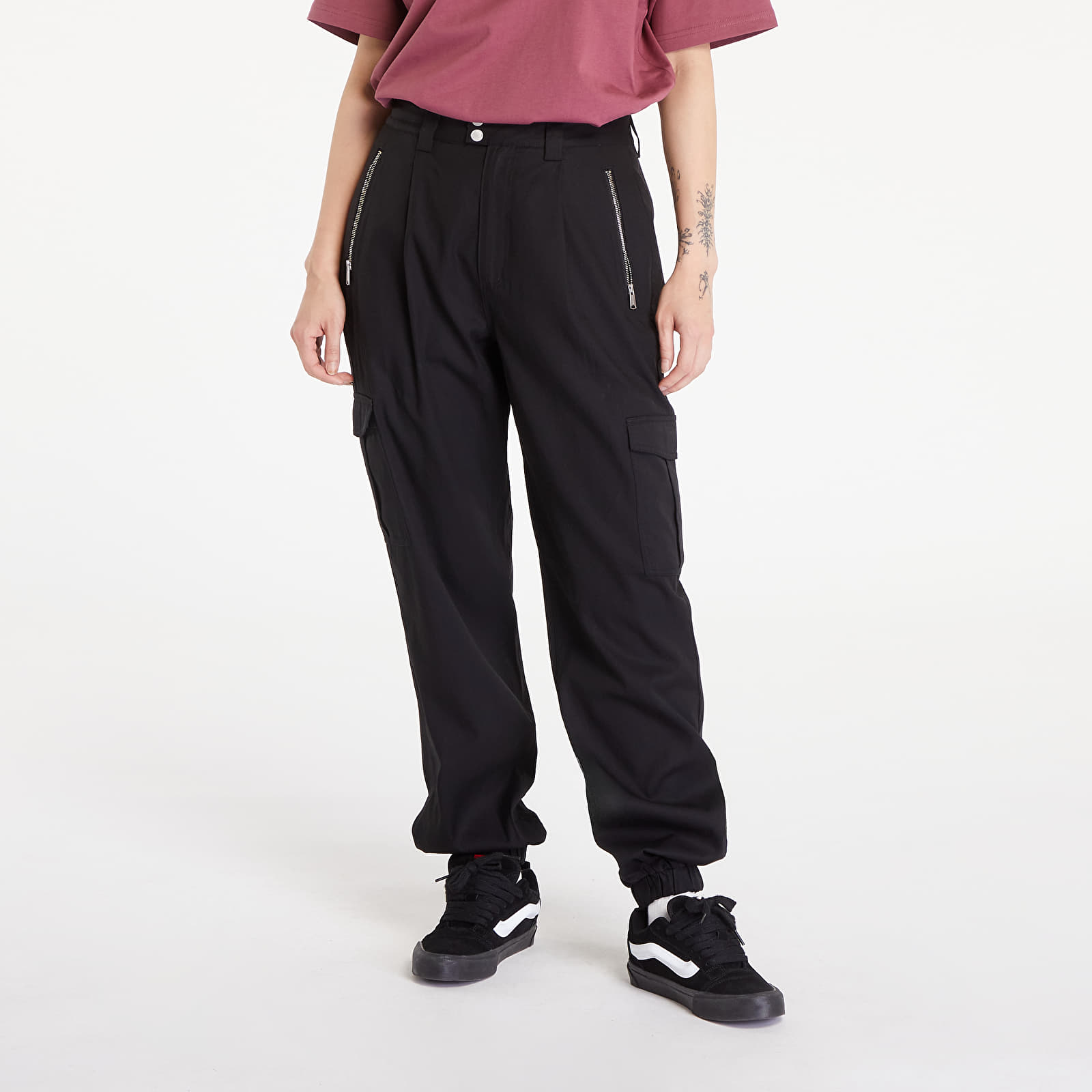 Housut ja farkut Tommy Jeans Stretch Cargo Pants Black