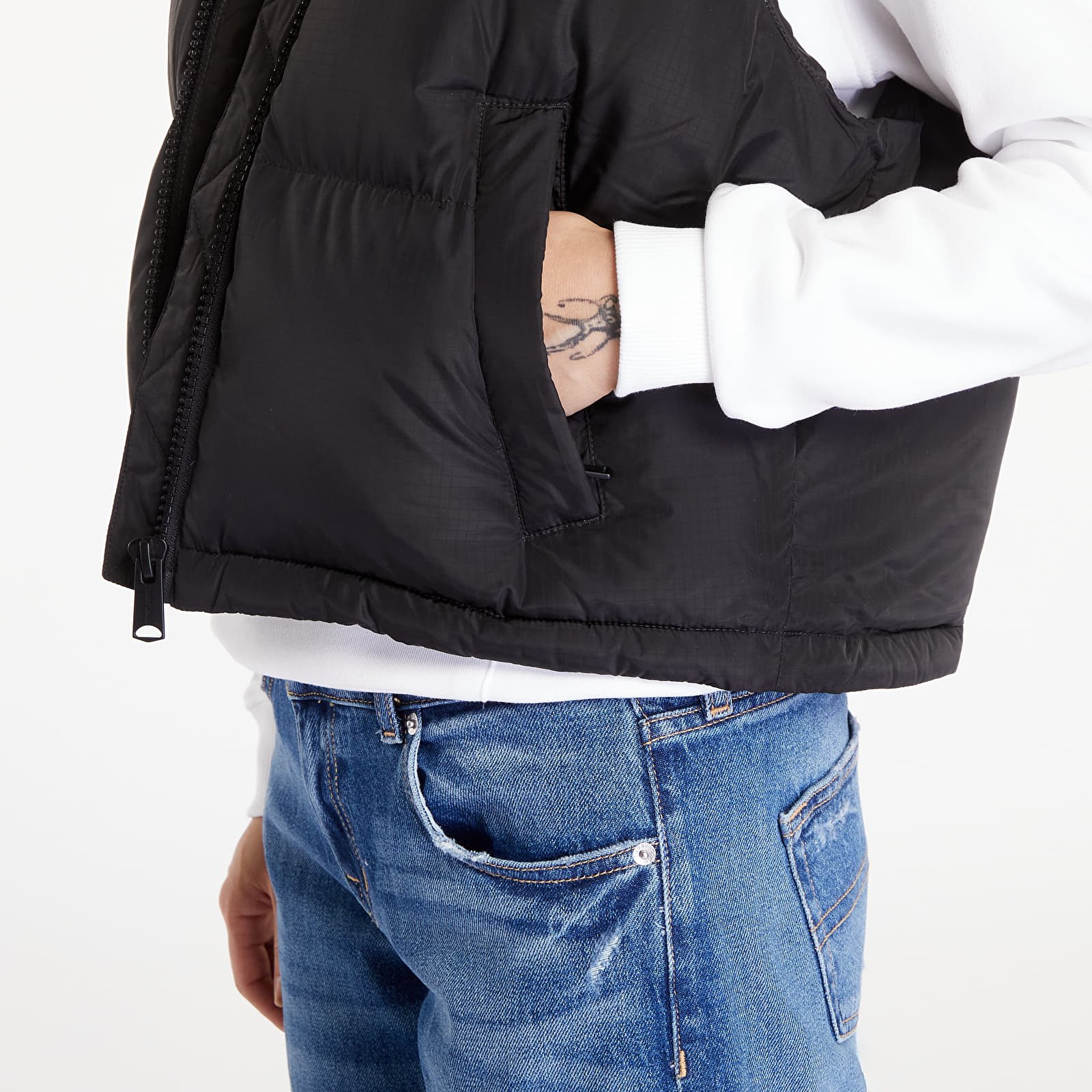 Women's vests Tommy Jeans Crop Alaska Puffer Vest Black