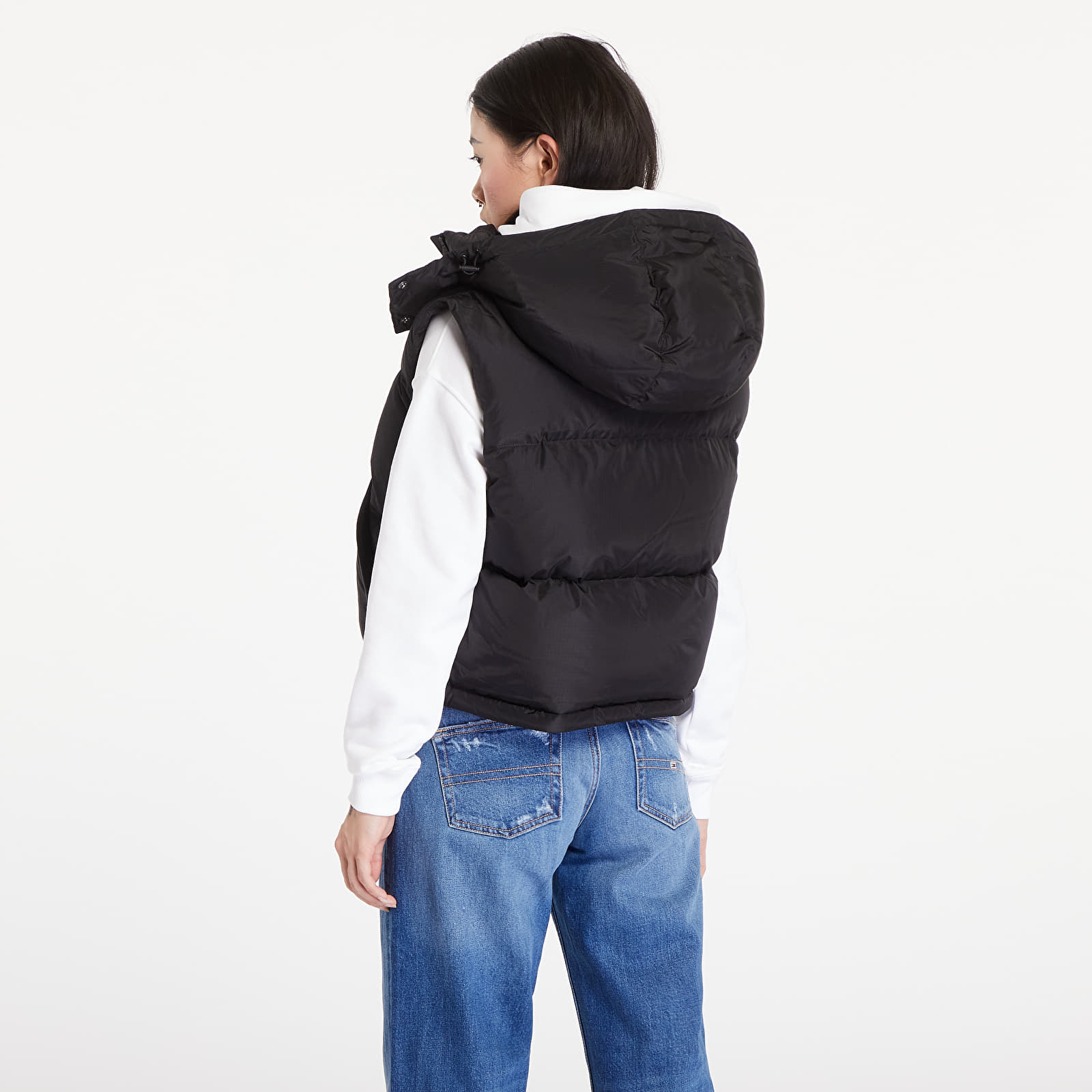 Women's vests Tommy Jeans Crop Alaska Puffer Vest Black