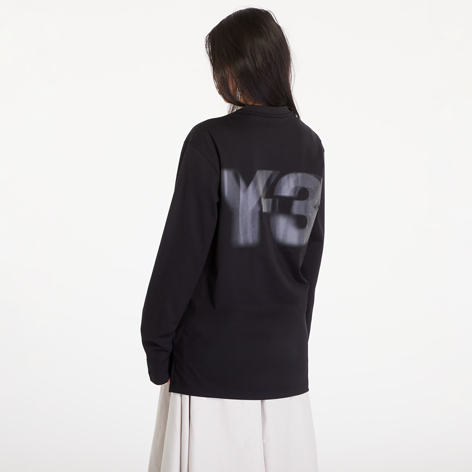 Trička Y-3 Logo Long Sleeve Tee UNISEX Black