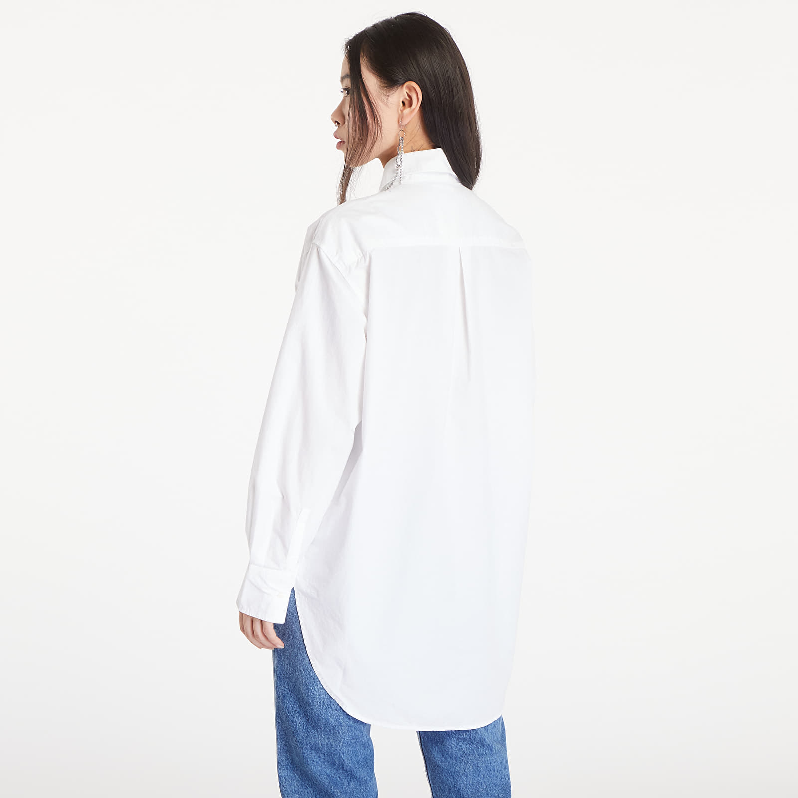 Ingek Calvin Klein Jeans Long Cotton Utility T-Shirt Bright White