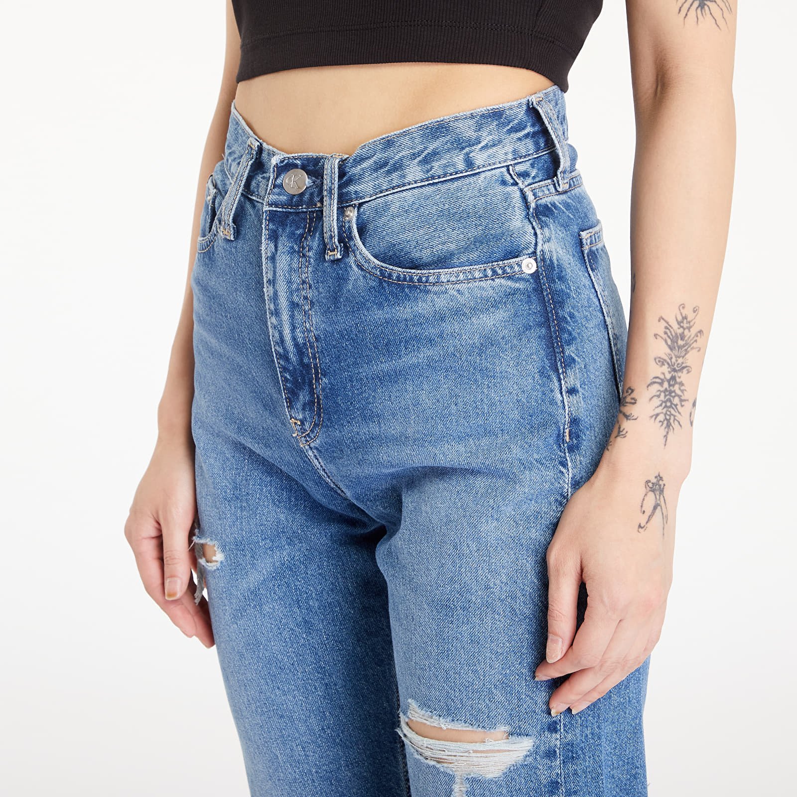 Jeansy Calvin Klein Jeans High Rise Straight Denim Medium