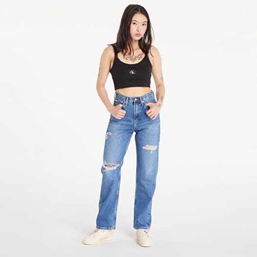 Women s jeans Calvin Klein Jeans High Rise Straight Denim Medium Footshop