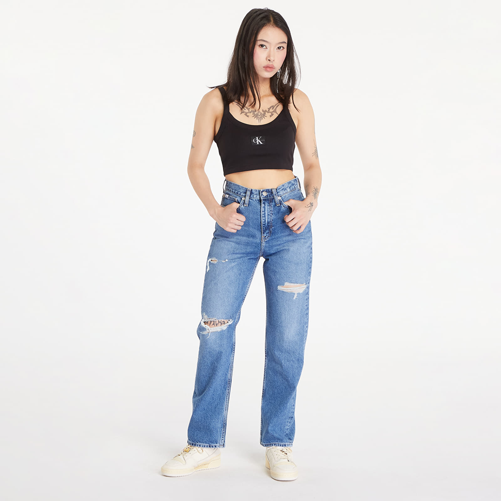 Jeansy Calvin Klein Jeans High Rise Straight Denim Medium