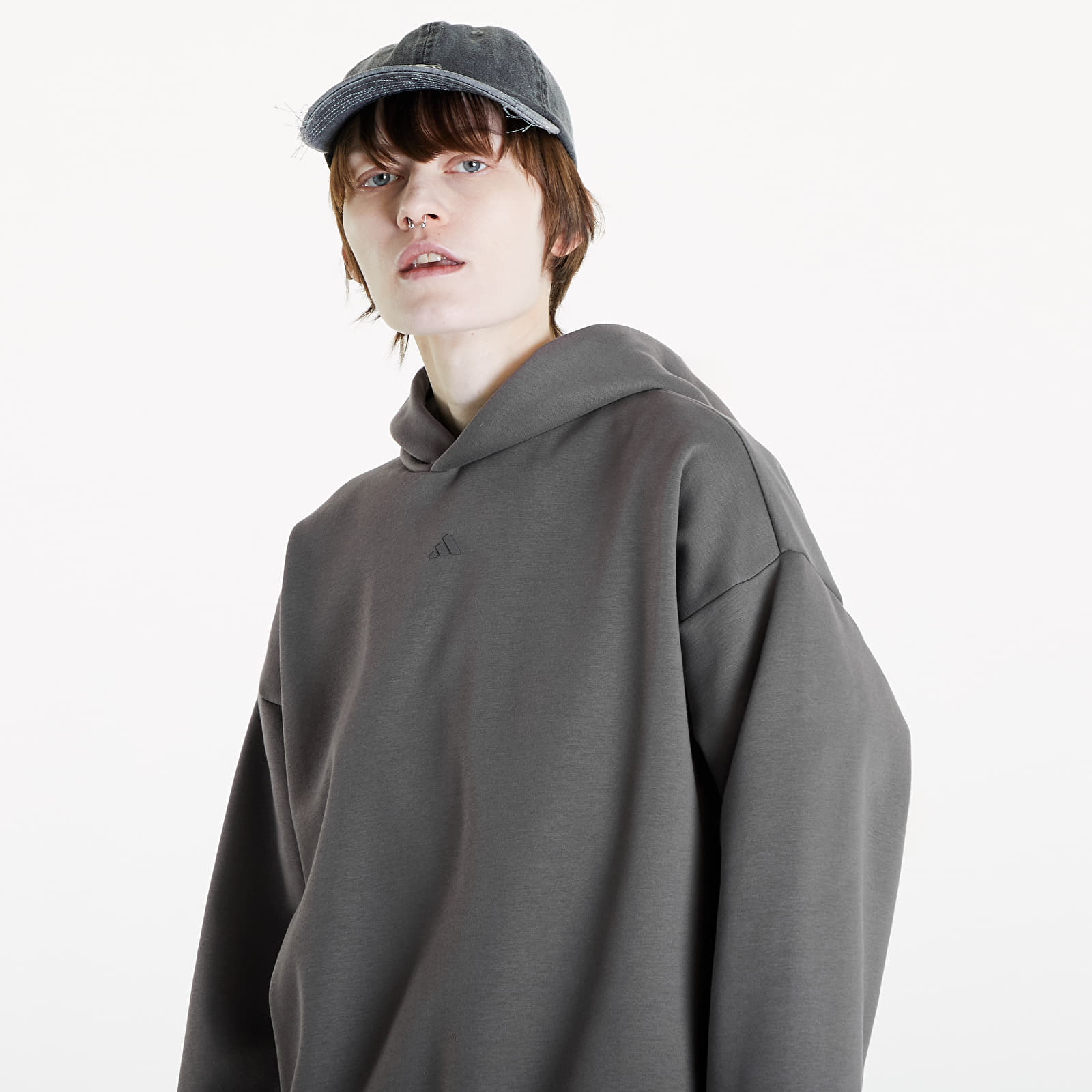 Hoodies and sweatshirts  adidas One Fleece Basketball Hoodie UNISEX Charcoal