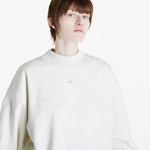 Hoodies and sweatshirts adidas Basketball Crewneck Sweatshirt UNISEX Cream White Melange Footshop