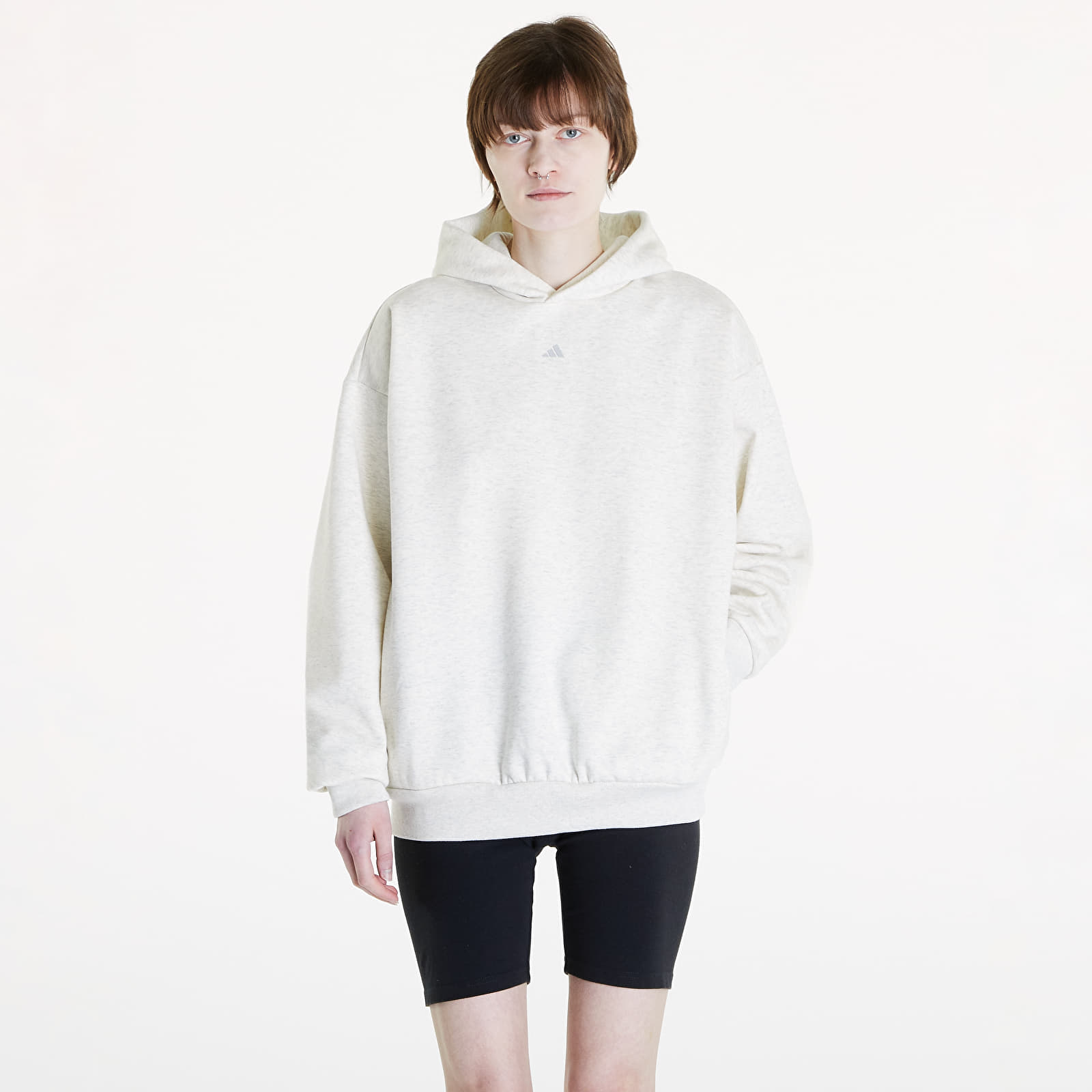 Bluzy adidas Basketball Hoodie UNISEX Cream White Melange