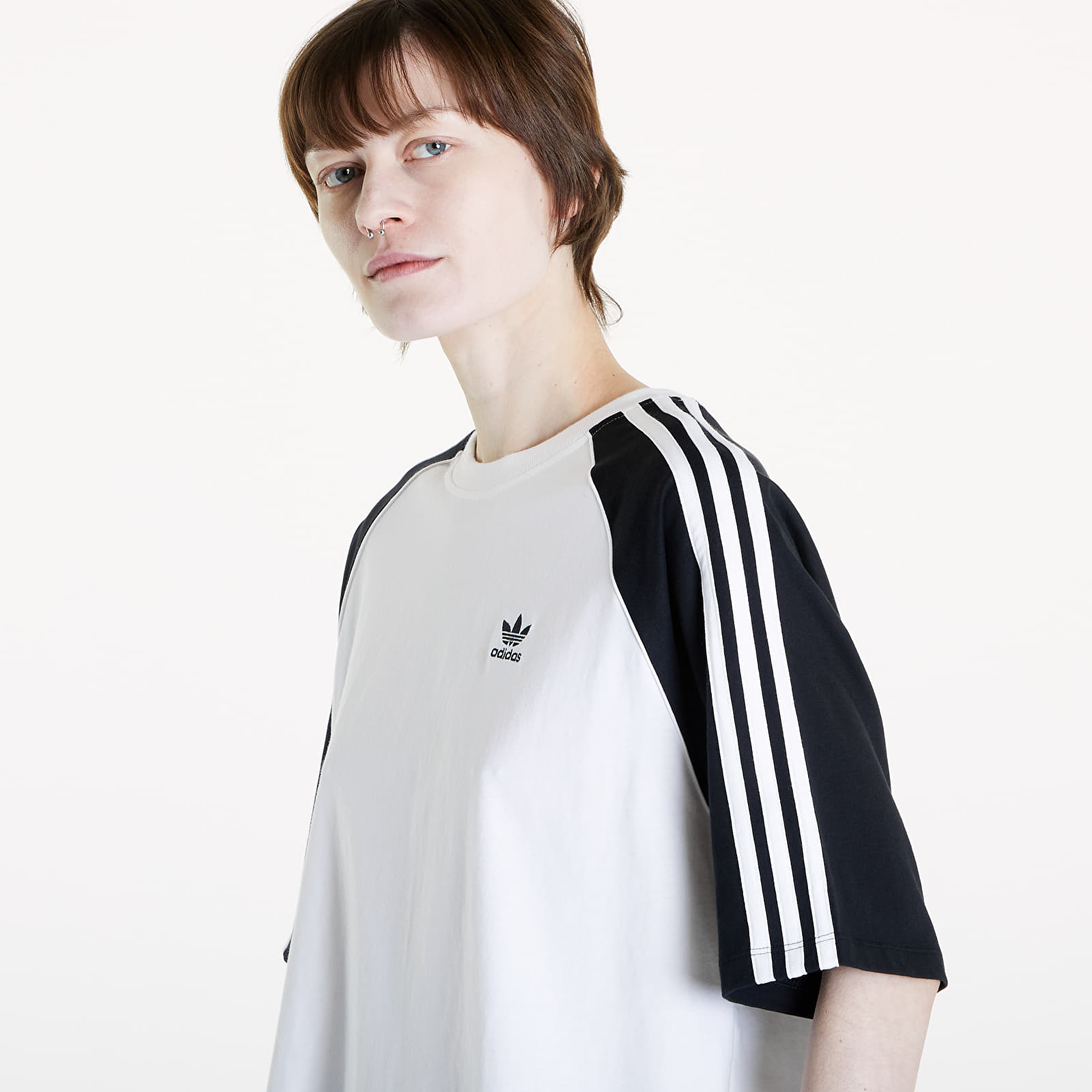 T-shirts adidas Blocked Tee Os White/ Black