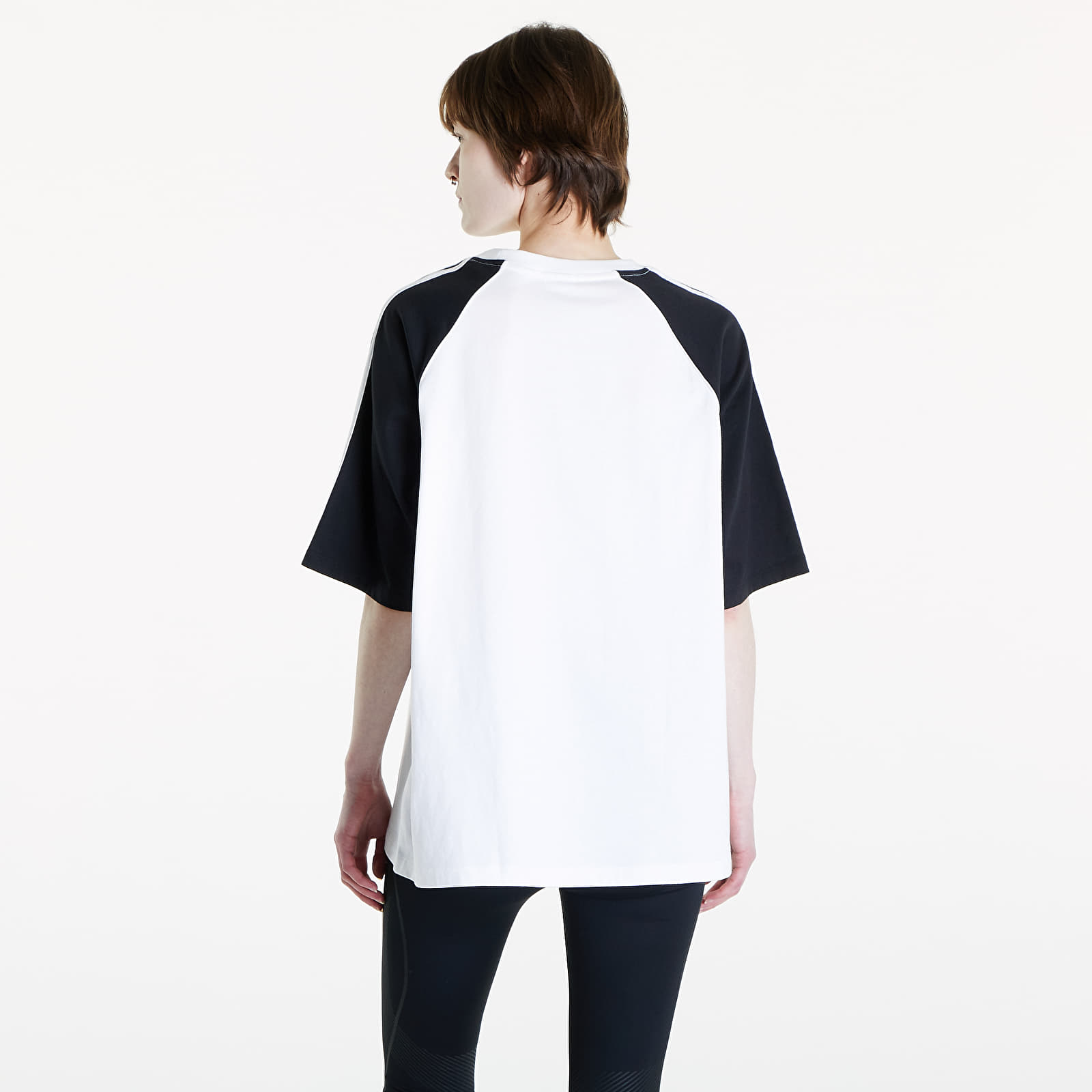 T-shirts adidas Blocked Tee Os White/ Black
