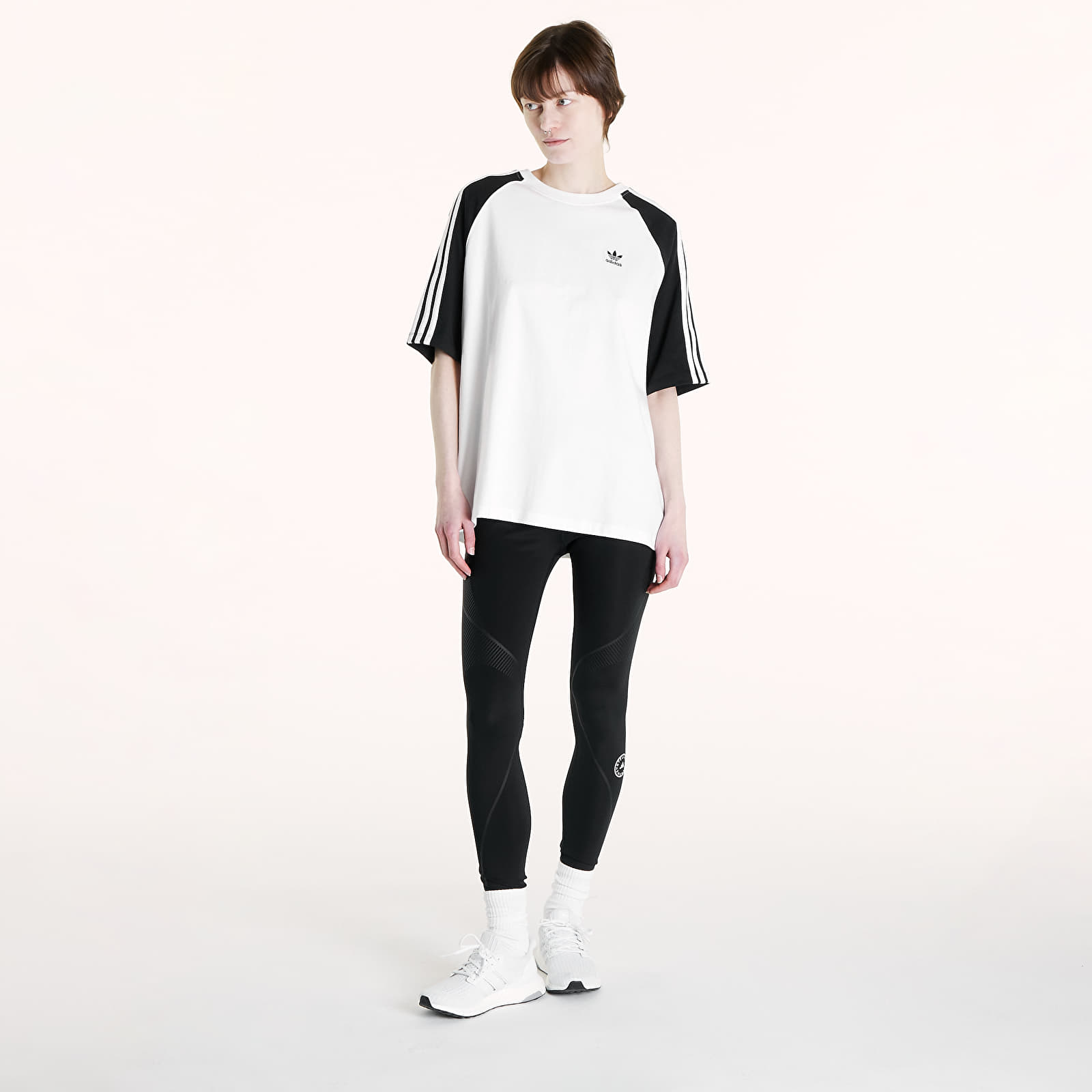 T-shirts adidas Blocked Tee Os White/ Black