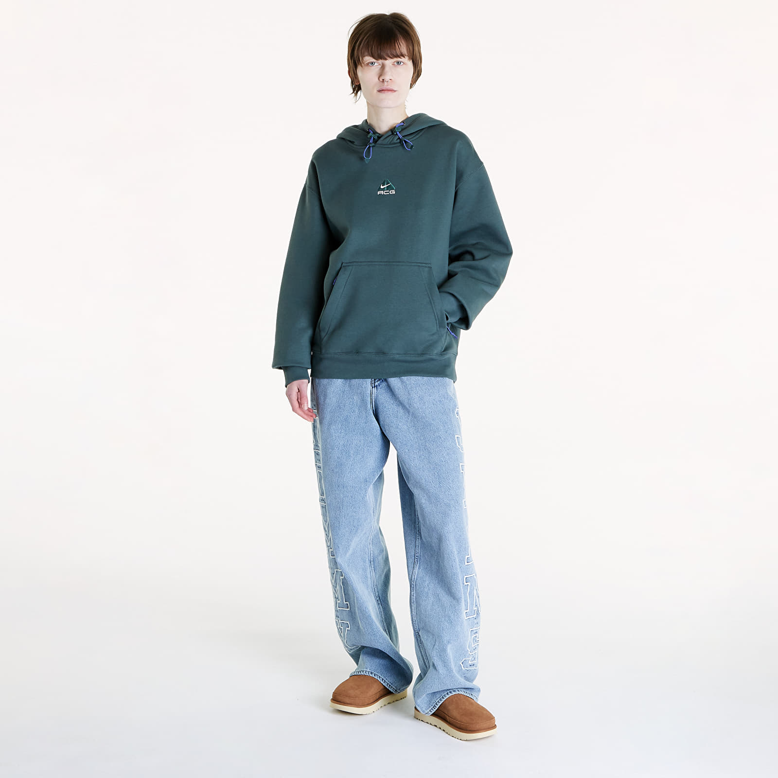 Kapucnis pulóverek és pulcsik Nike ACG Therma-FIT Fleece Pullover Hoodie UNISEX Vintage Green/ Summit White