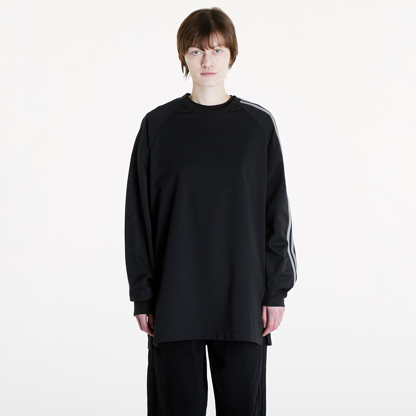 Tričká Y-3 3-Stripes Longsleeve Tee UNISEX Black/ Owhite