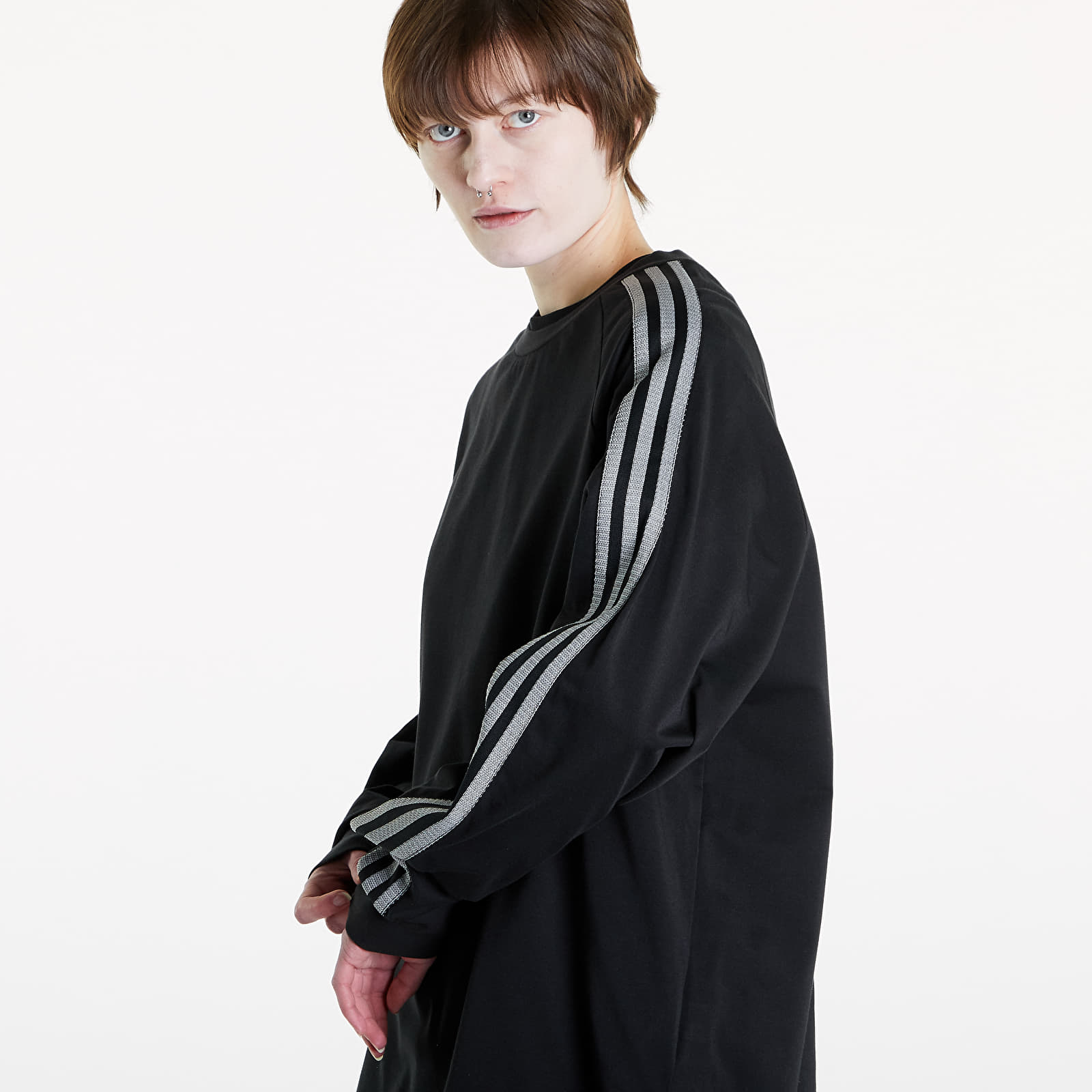 Tričká Y-3 3-Stripes Longsleeve Tee UNISEX Black/ Owhite