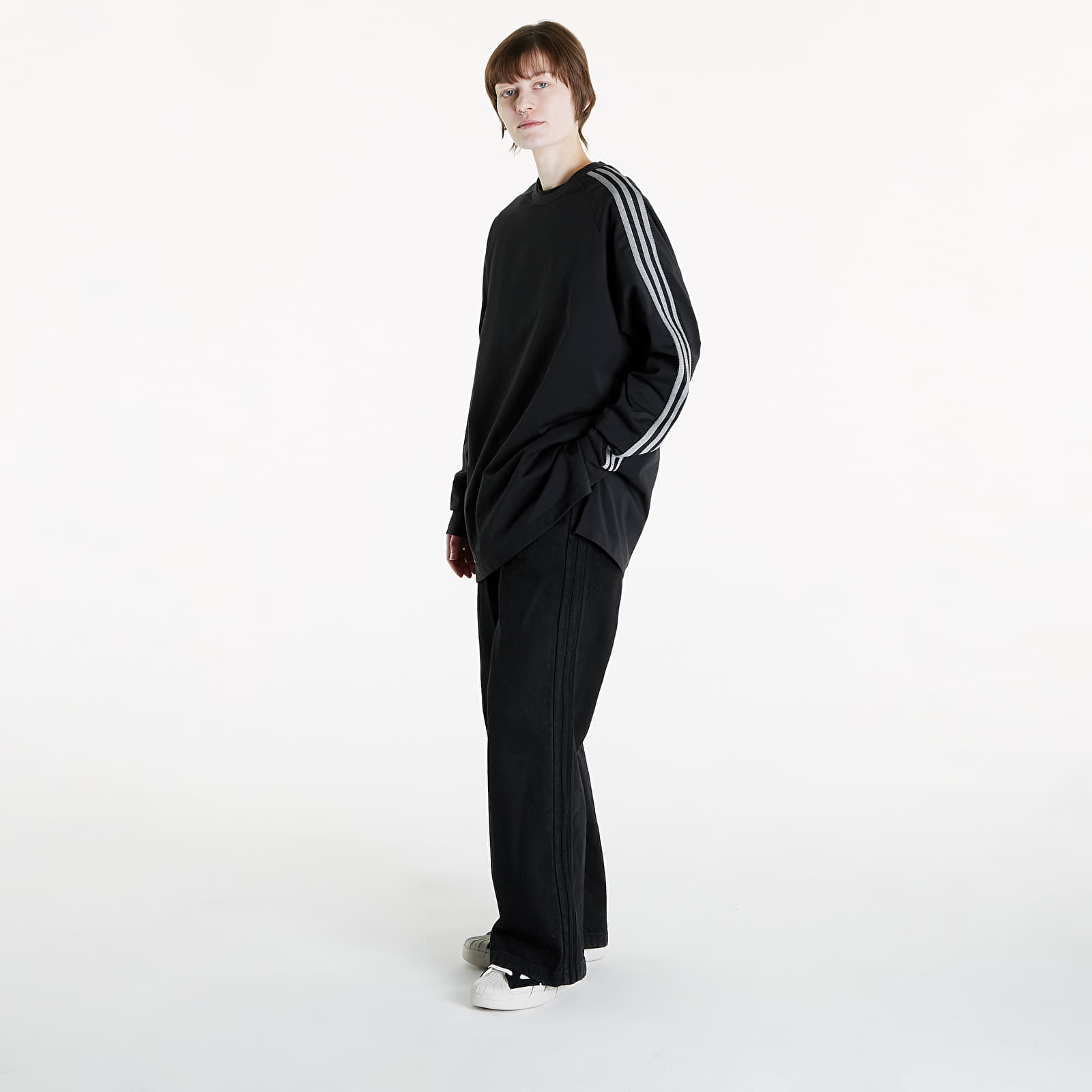 Tričká Y-3 3-Stripes Longsleeve Tee UNISEX Black/ Owhite