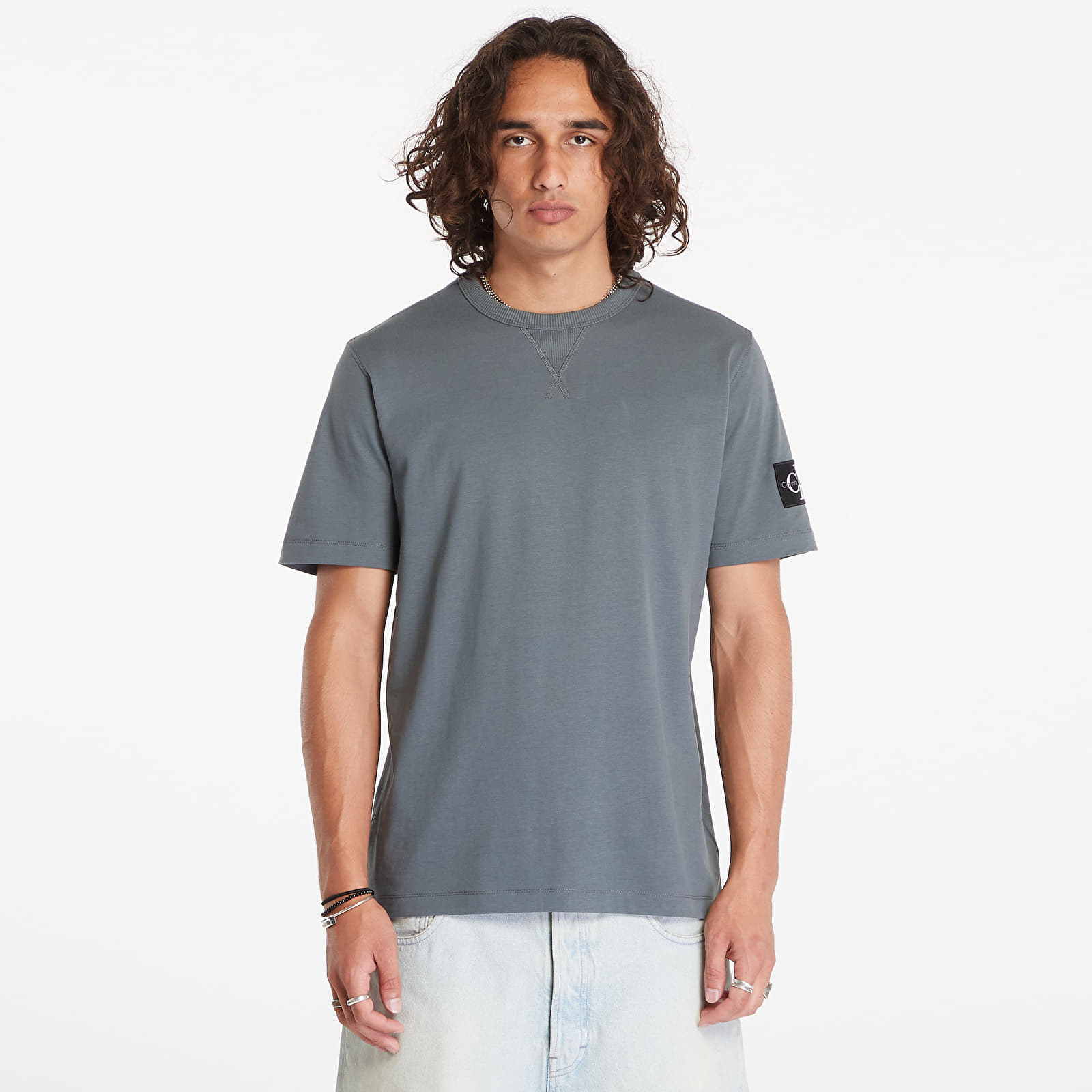 Koszulki Calvin Klein Jeans Cotton Badge T-Shirt Endless Grey