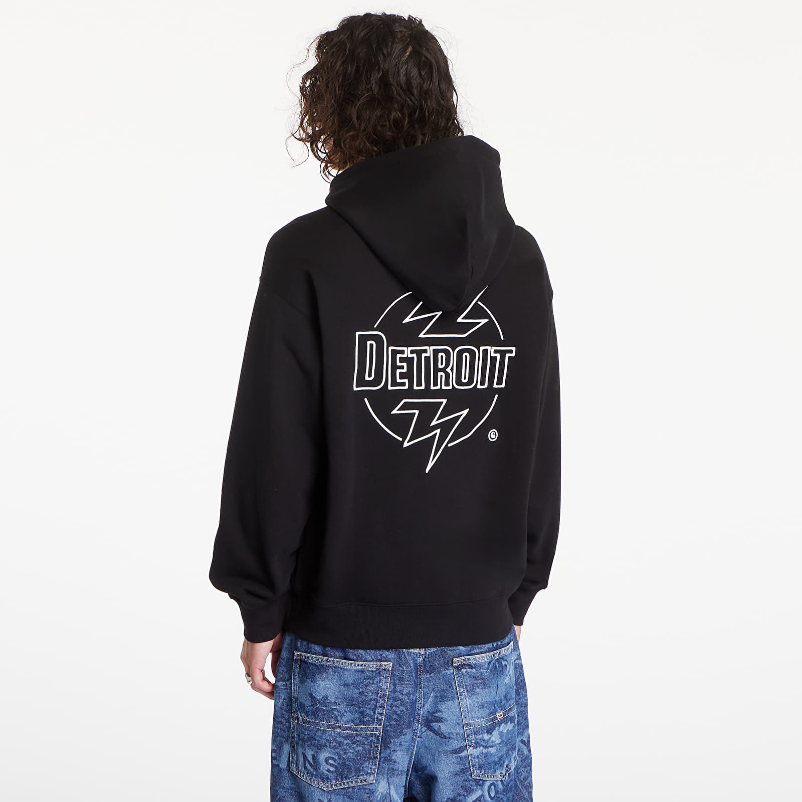 Mikiny Carhartt WIP Hooded Ablaze Jacket UNISEX Black/ Wax