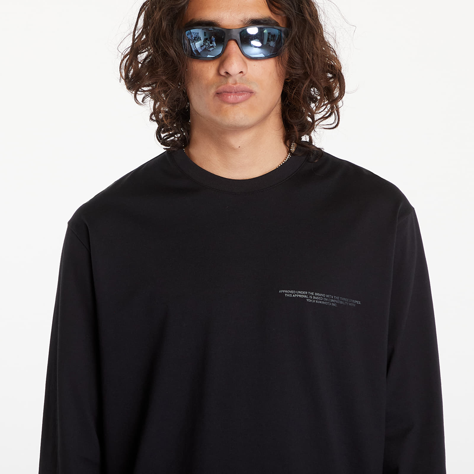 Trička Y-3 Logo Long Sleeve Tee UNISEX Black
