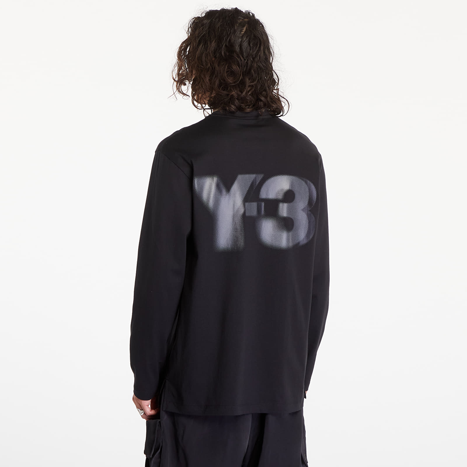 Trička Y-3 Logo Long Sleeve Tee UNISEX Black