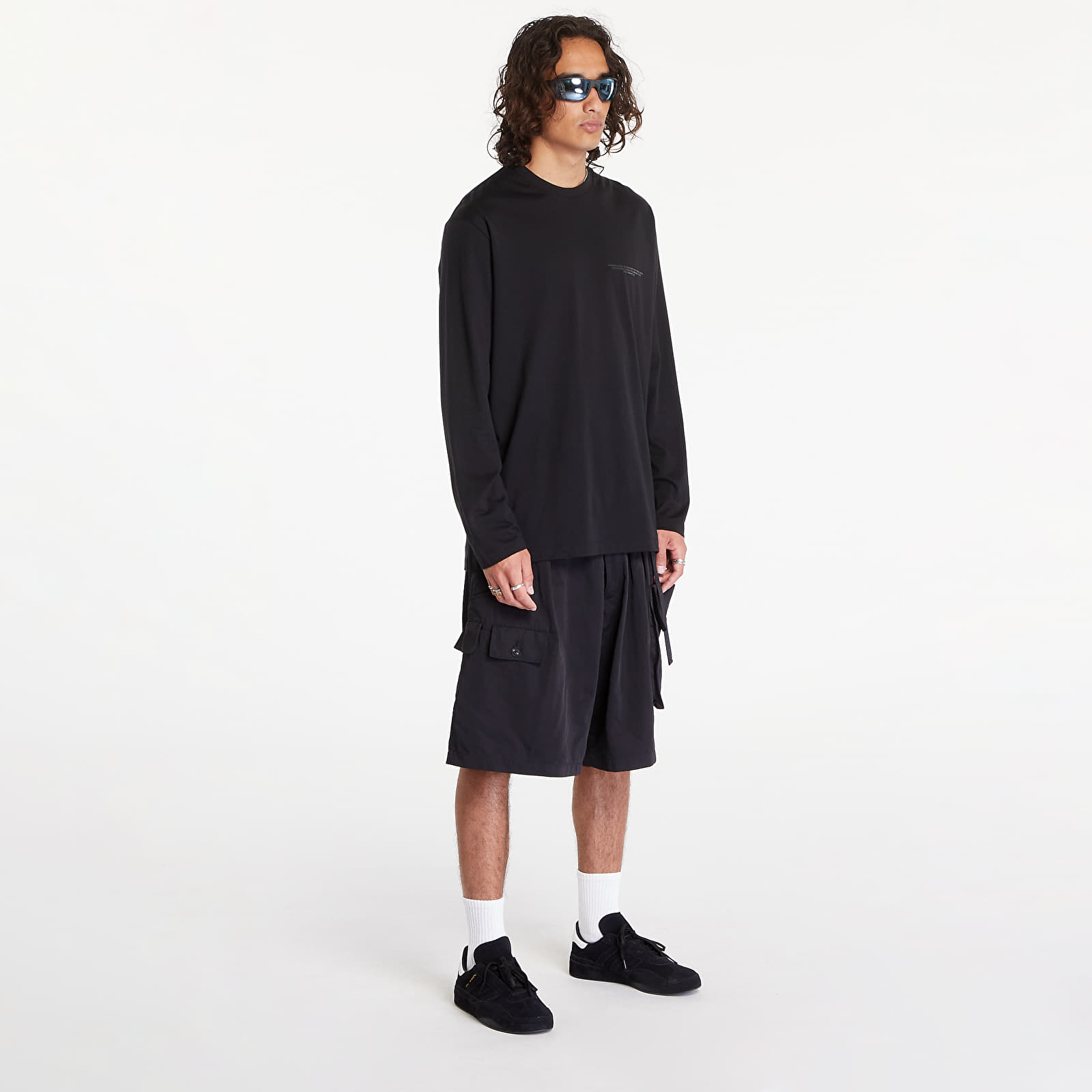 Trička Y-3 Logo Long Sleeve Tee UNISEX Black