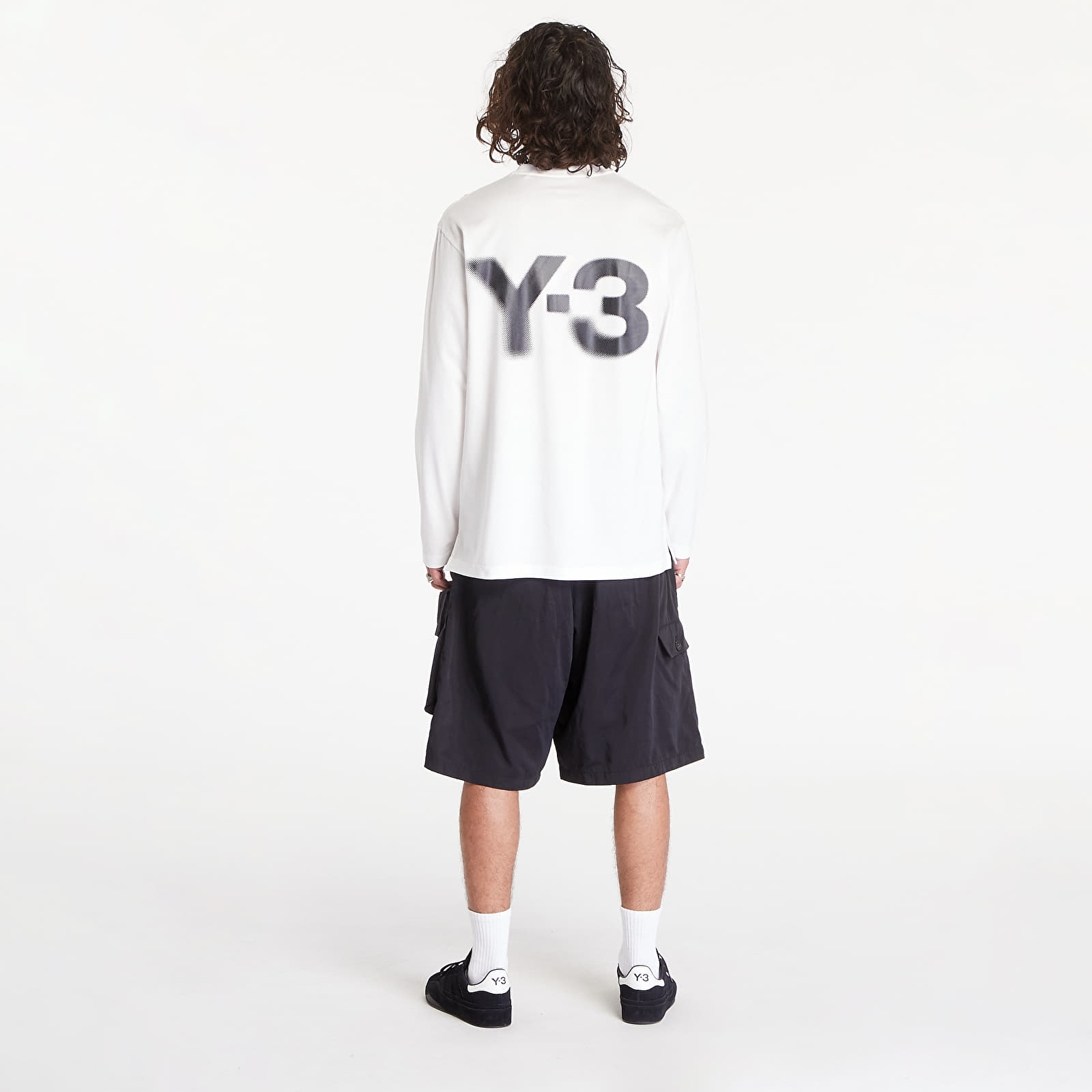 Koszulki Y-3 Logo Long Sleeve Tee UNISEX Core White