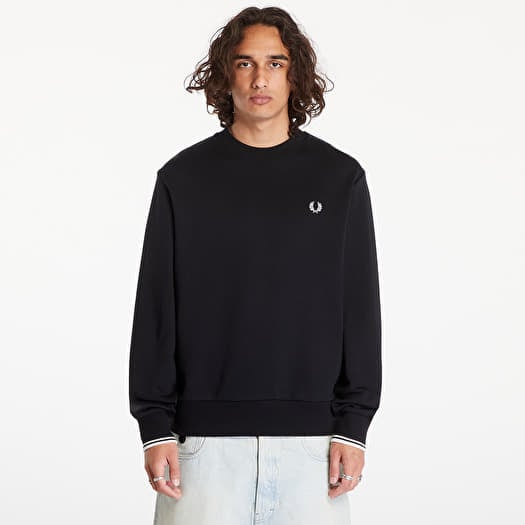 Mikina FRED PERRY Crewneck Sweatshirt Black