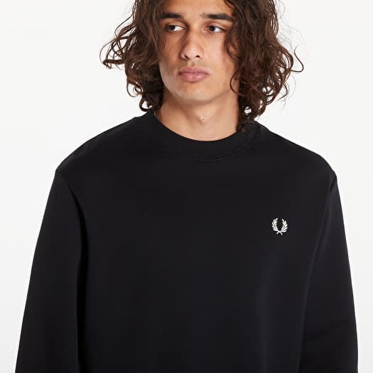 Hoodies and sweatshirts FRED PERRY Crewneck Sweatshirt Black Footshop