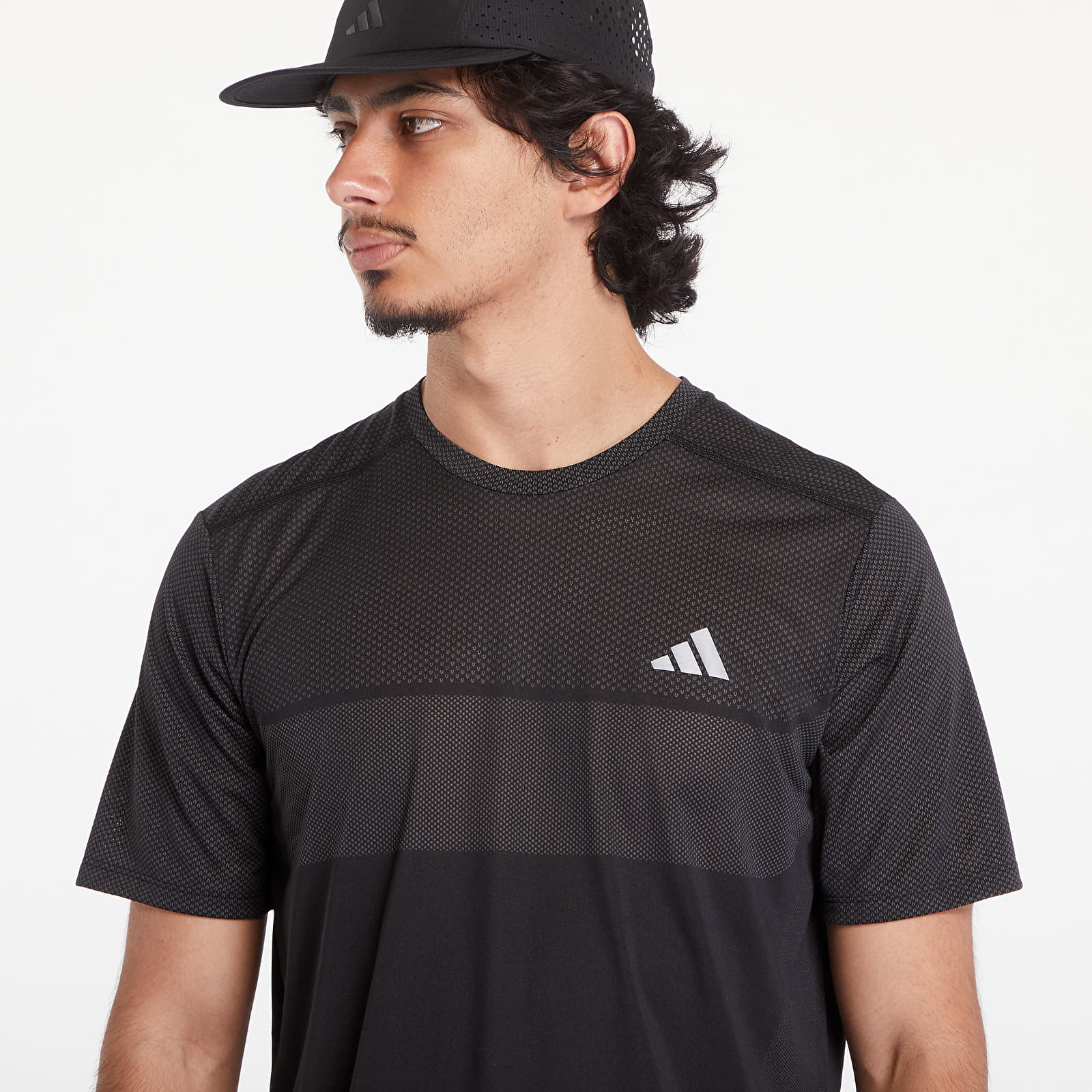 Trøyer adidas Ultimateadidas HEAT.RDY Engineered Running Short Sleeve Tee Black/ Grey Four