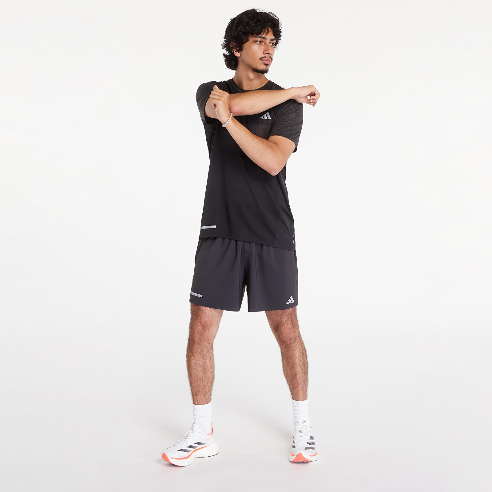 Trøyer adidas Ultimateadidas HEAT.RDY Engineered Running Short Sleeve Tee Black/ Grey Four