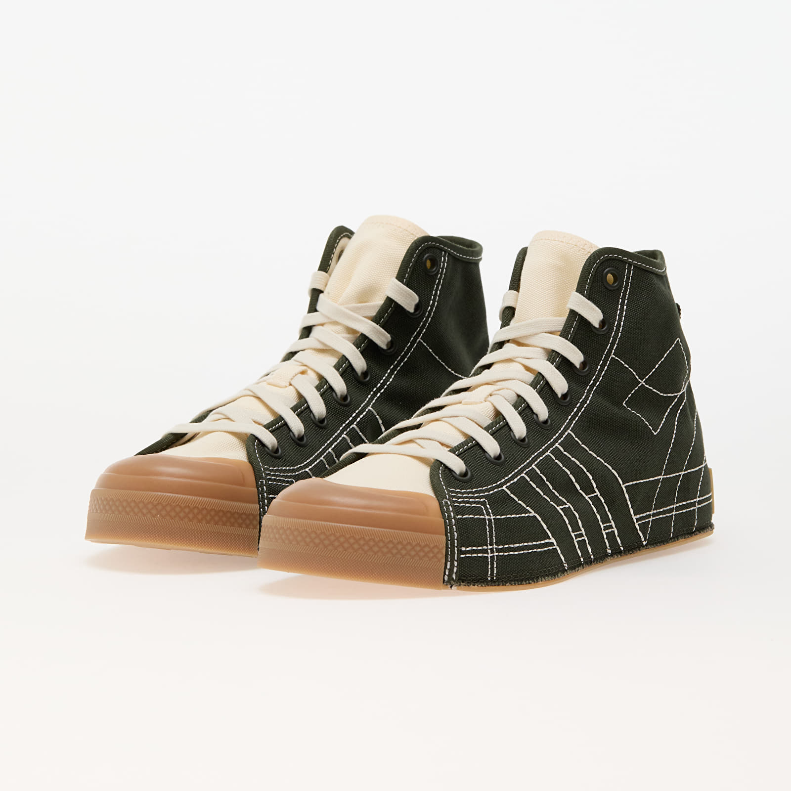 Herren Sneaker und Schuhe Y-3 Nizza Hi Night Cargo/ Crew White/ Gum