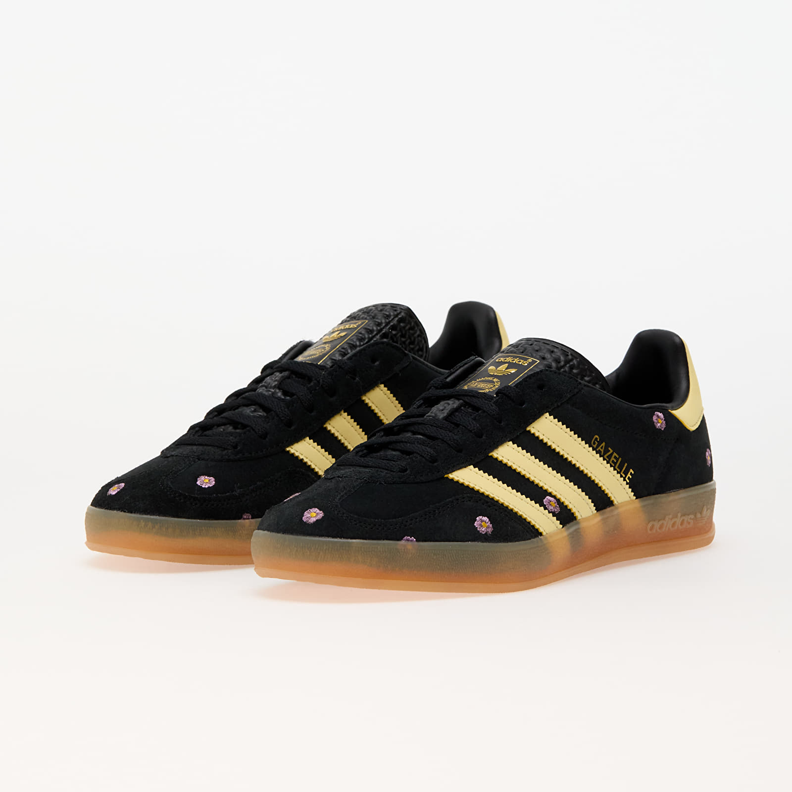 Womens black gazelle trainers outlet