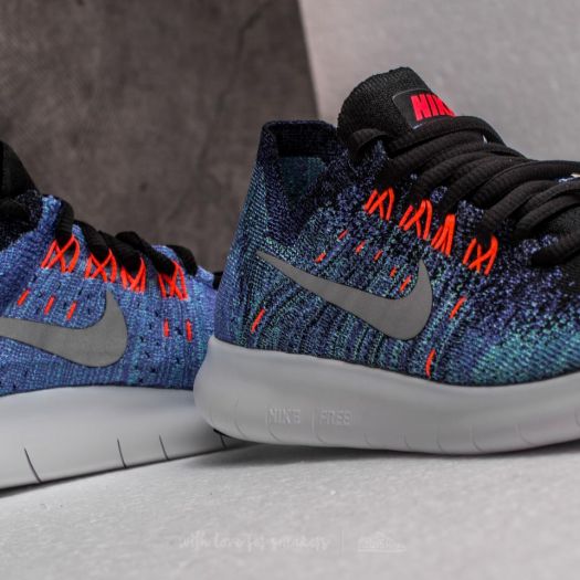 Women s shoes Nike Wmns Free RN Flyknit 2017 Black Metallic Silver Footshop