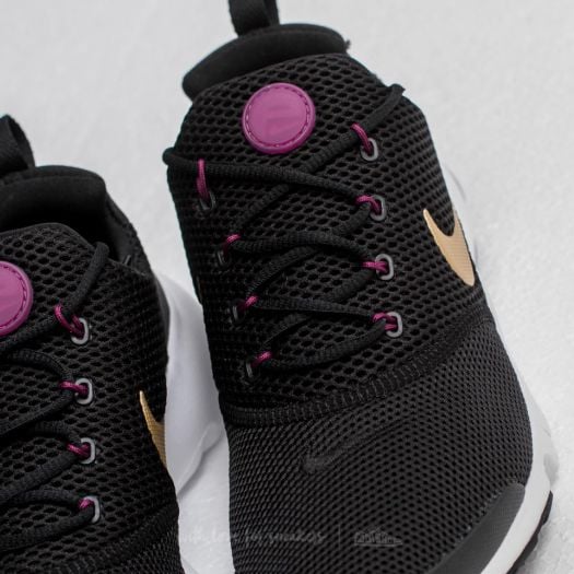 Chaussures et baskets femme Nike Presto Fly GS Black Metallic Gold Tea Berry Footshop