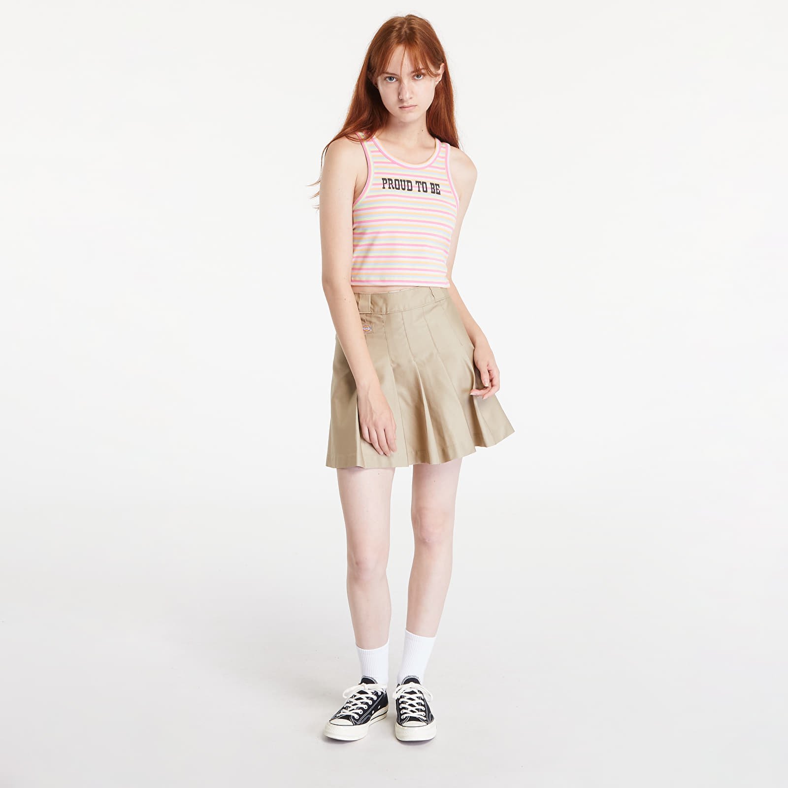 Topy Converse Proud To Be Cropped Tank Top Multicolor