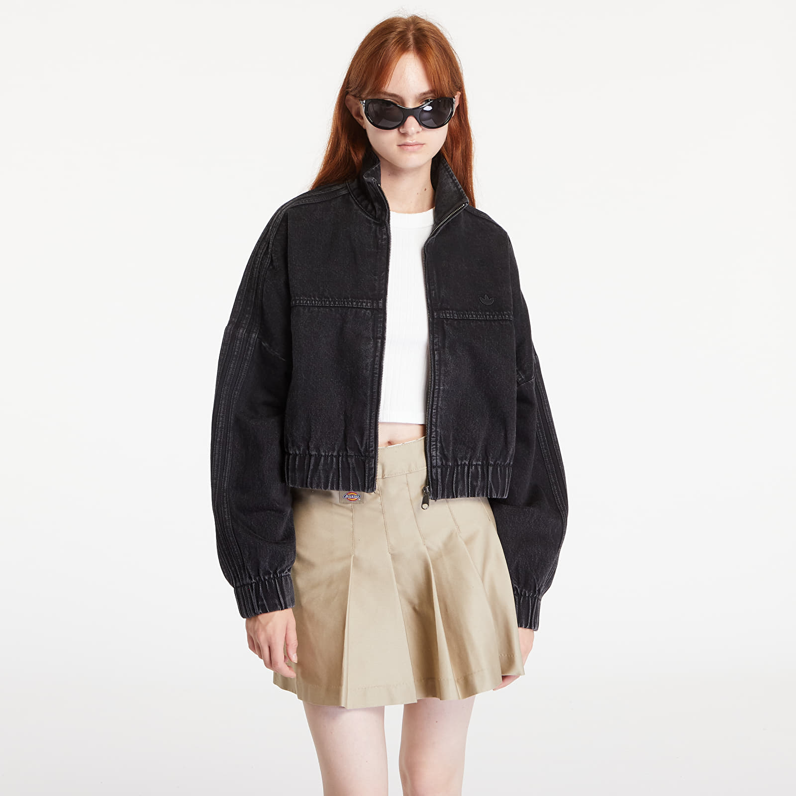 Dámské bundy adidas Essentials Denim Jacket Black