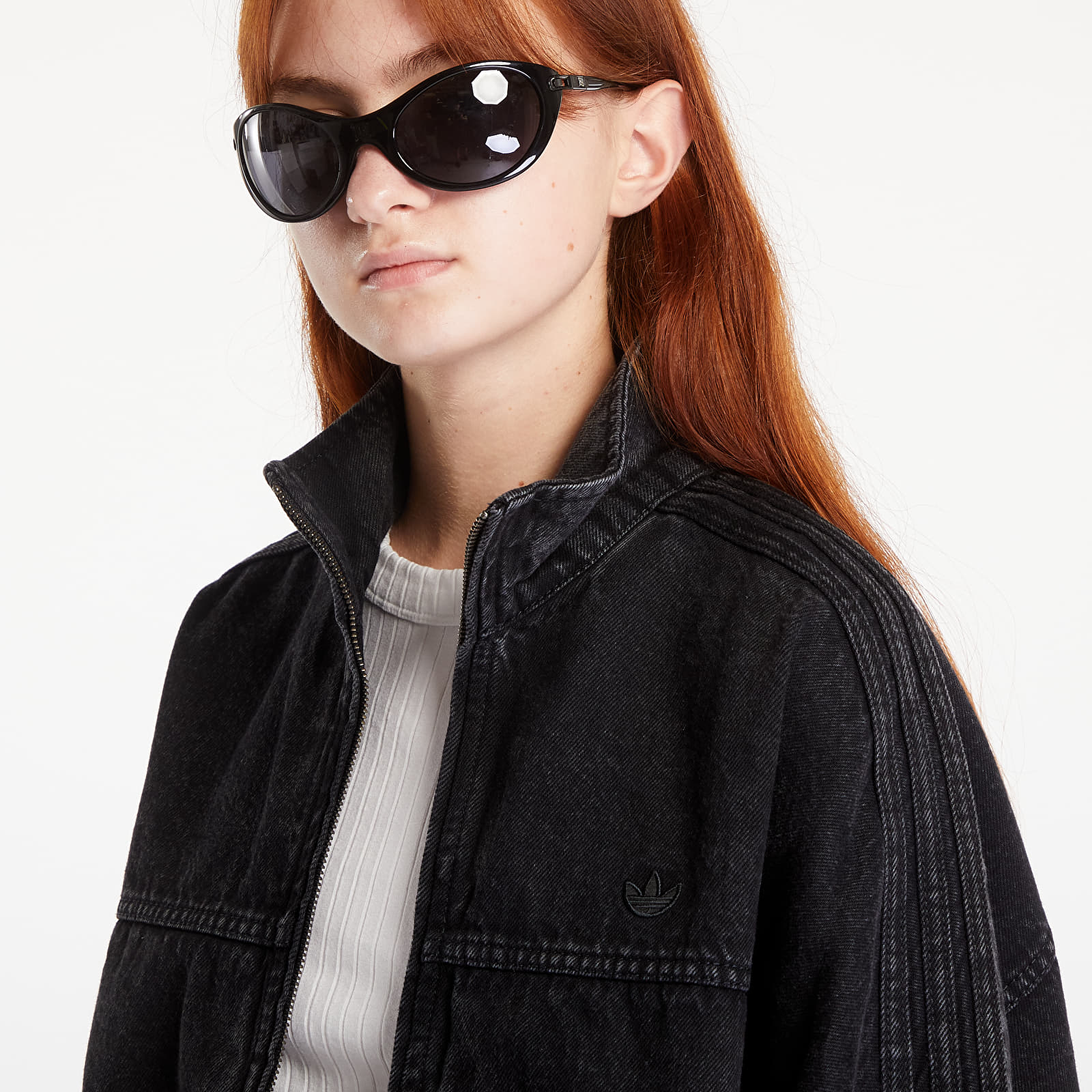 Dámské bundy adidas Essentials Denim Jacket Black
