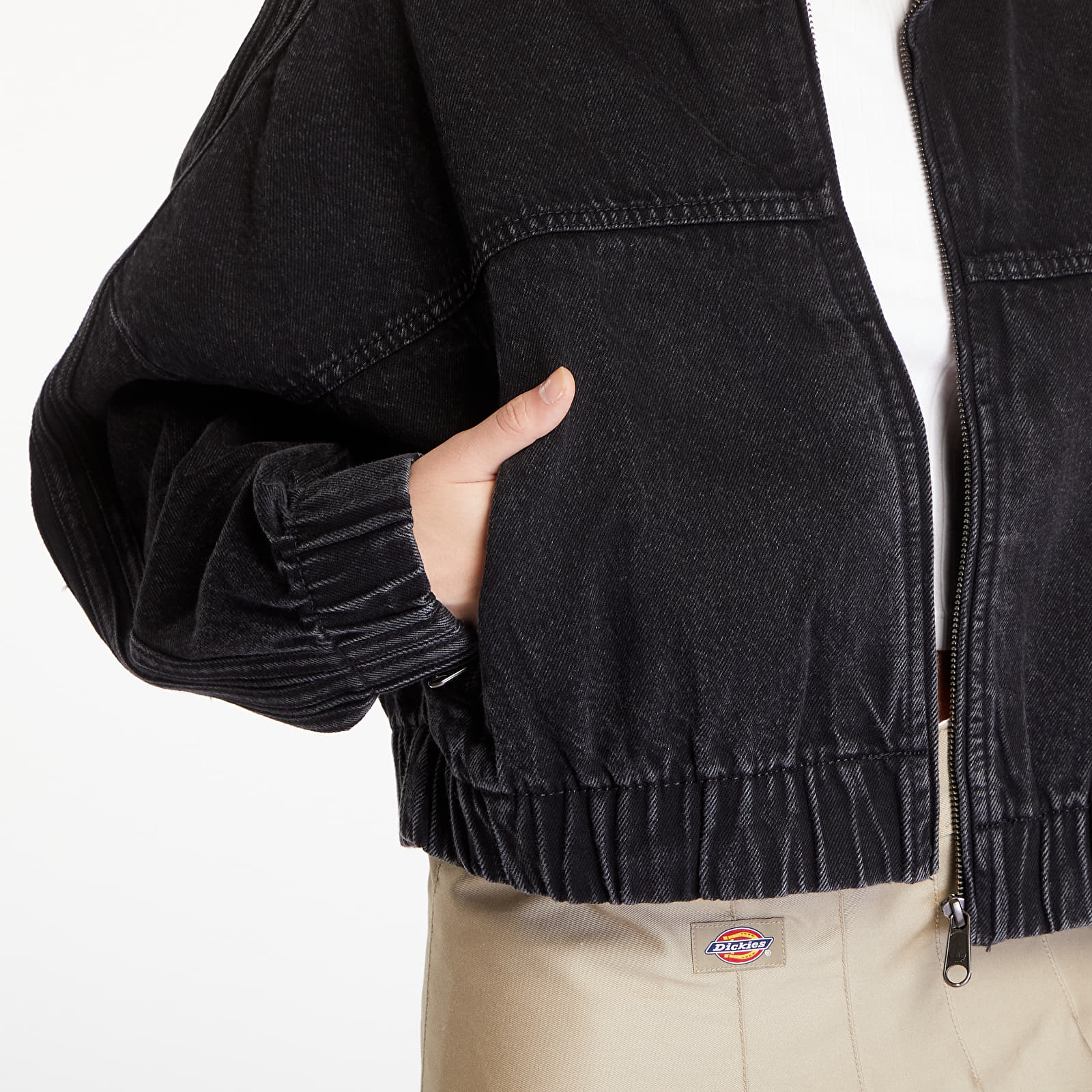 Dámské bundy adidas Essentials Denim Jacket Black