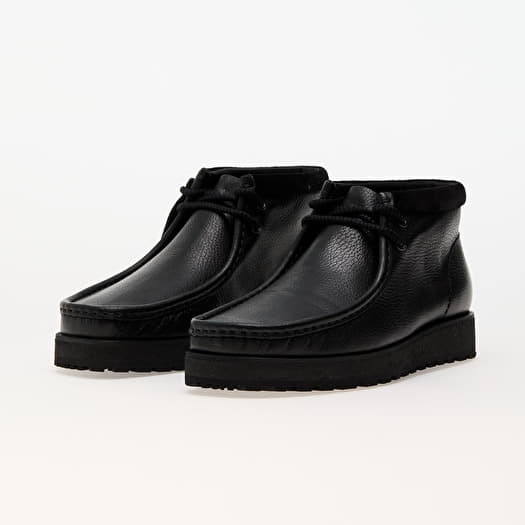 Black leather wallabee shoes outlet
