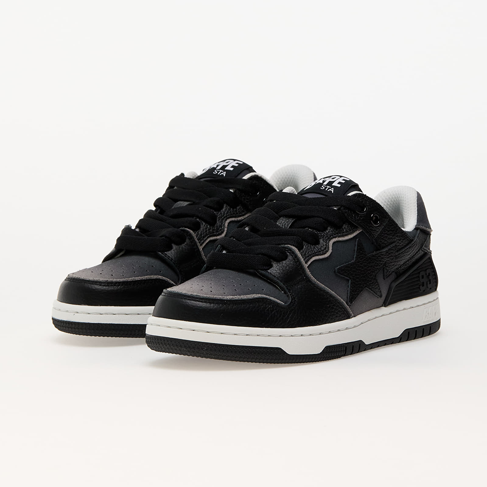 A BATHING APE SK8 STA 黑 A Bathing Ape Bape SK8 Sta Triple Black Nubuck Men's - 1H80