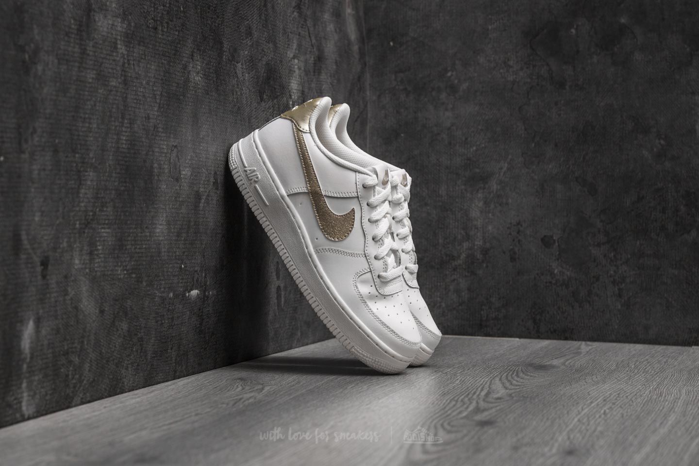 Metallic Gold Air Force Shadow Weiss Nike AF1 Shadow Sail/Light